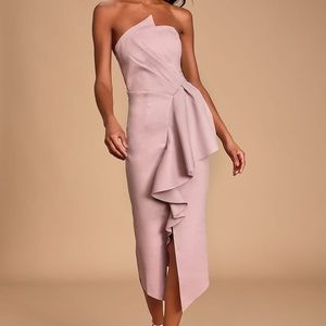 Lulus Reception Light Purple Strapless Bodycon Dress